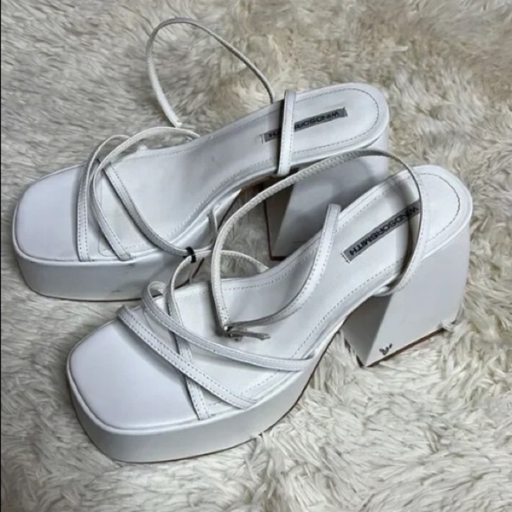 Windsor Smith Heather white Windsor heel platforms